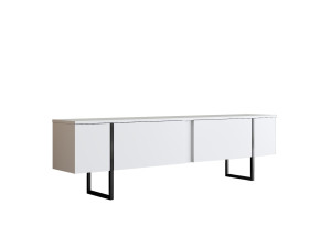 Luxe" houten TV-meubel - 180 x 30 x 50 cm - Wit