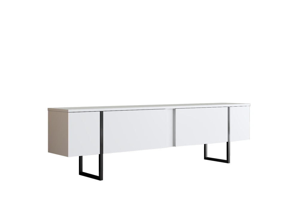 Luxe" houten TV-meubel - 180 x 30 x 50 cm - Wit