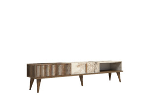 Houten TV-meubel "Milan" - 180 x 35 x 40 cm - NotelaarWit
