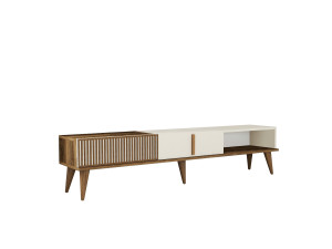 Houten TV-meubel "Milan" - 180 x 35 x 40 cm - Notencrème