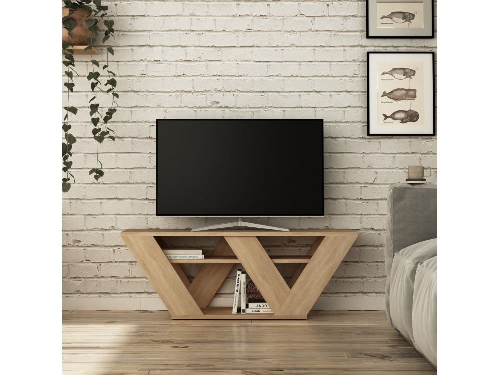 Houten TV-meubel "Pipralla" - 110 x 30 x 40 cm - Eik