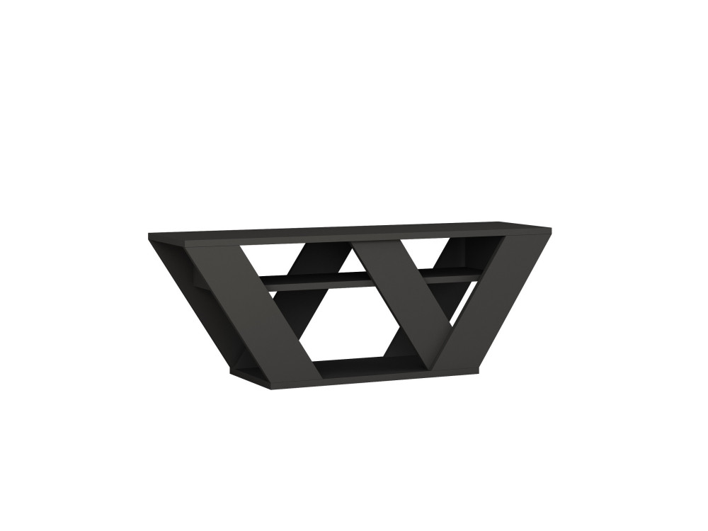 Houten TV-meubel "Pipralla" - 110 x 30 x 40 cm - Antraciet