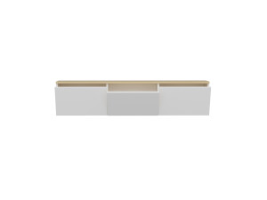 Neon" houten TV-meubel - 160 x 32 x 35 cm - Wit eiken