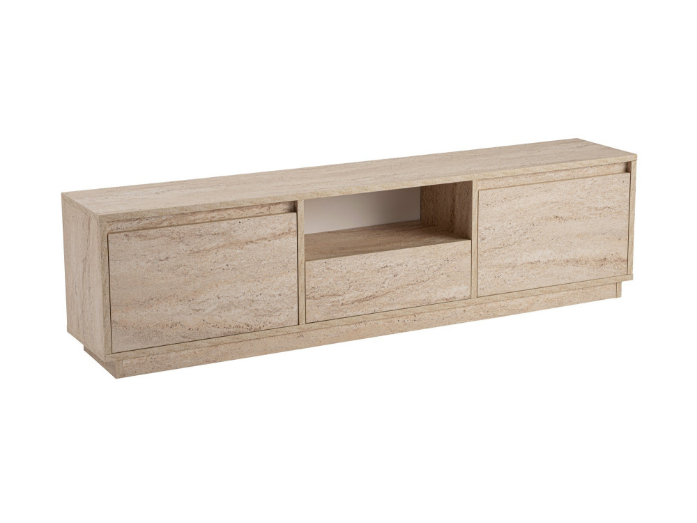 Houten TV-meubel "Vanguard" - 160 x 29 x 42 cm - Travertin