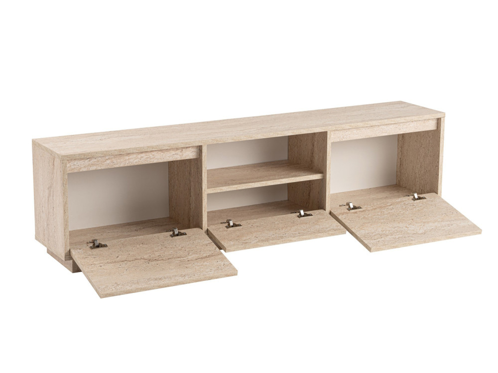 Houten TV-meubel "Vanguard" - 160 x 29 x 42 cm - Travertin