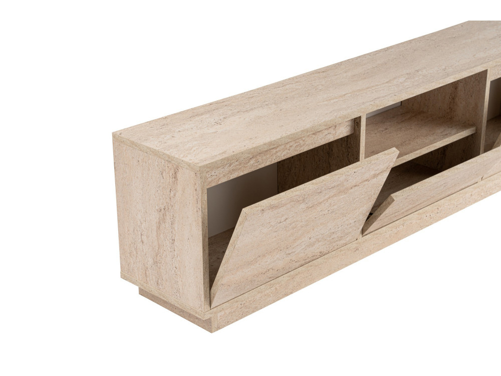 Houten TV-meubel "Vanguard" - 160 x 29 x 42 cm - Travertin