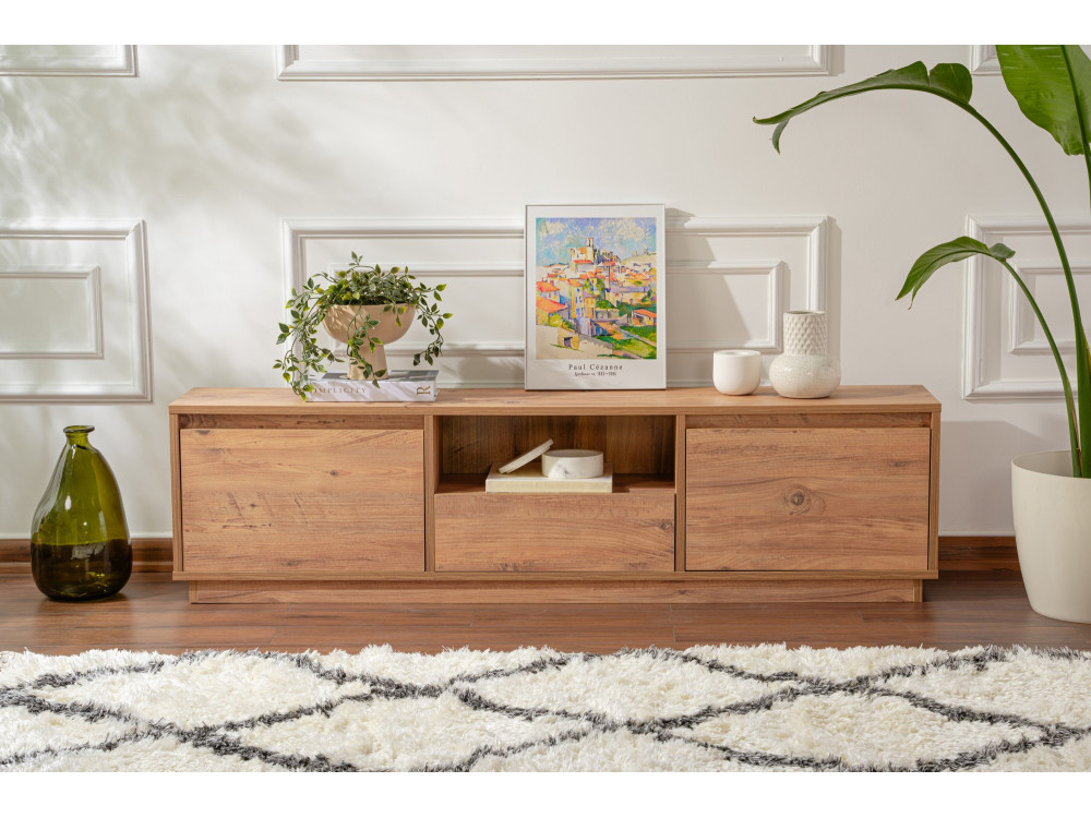 Houten TV-meubel "Vanguard" - 160 x 29 x 42 cm - Atlantic Pine