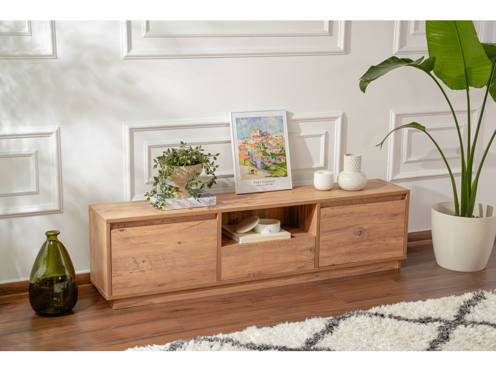 Houten TV-meubel "Vanguard" - 160 x 29 x 42 cm - Atlantic Pine