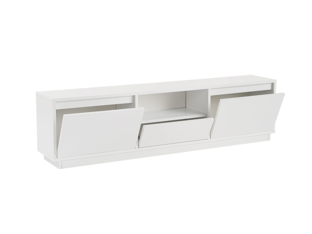 Houten TV-meubel "Vanguard" - 160 x 29 x 42 cm - Natuurlijk wit