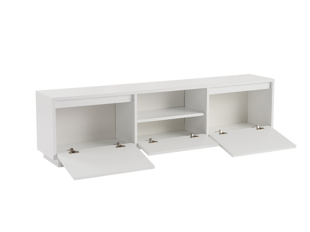 Houten TV-meubel "Vanguard" - 160 x 29 x 42 cm - Natuurlijk wit