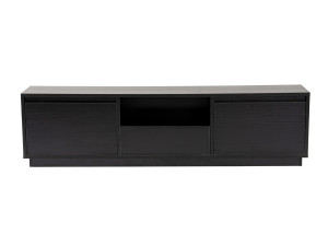 Houten TV-meubel "Vanguard" 160 x 30 x 42 cm - Zwart Hout