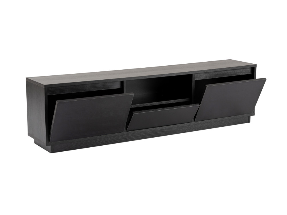 Houten TV-meubel "Vanguard" 160 x 30 x 42 cm - Zwart Hout