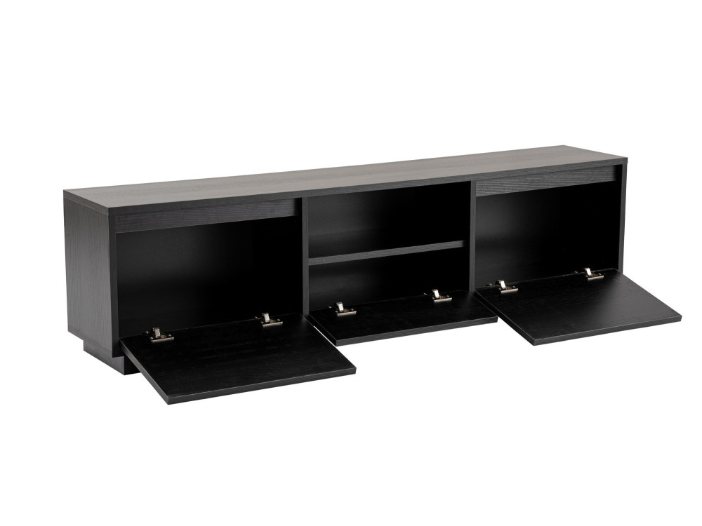 Houten TV-meubel "Vanguard" 160 x 30 x 42 cm - Zwart Hout
