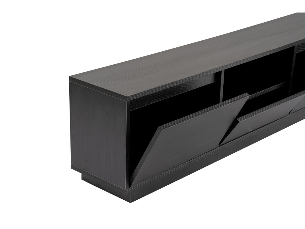 Houten TV-meubel "Vanguard" 160 x 30 x 42 cm - Zwart Hout