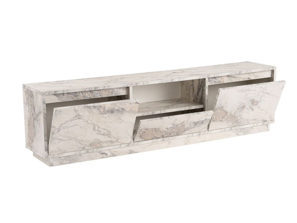 Houten TV-meubel "Vanguard" 160 x 30 x 42 cm - Freesia marmer