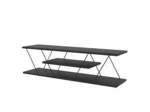 April" houten TV-meubel - 120 x 30 x 33 cm - Antraciet grijs