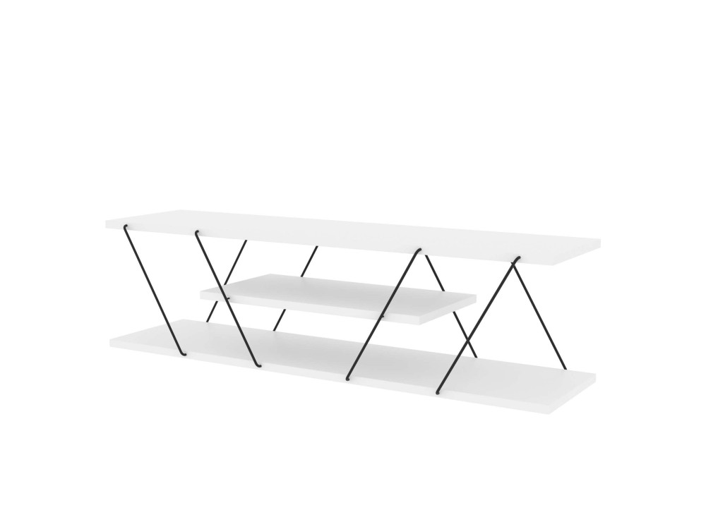April" houten TV-meubel - 120 x 30 x 33 cm - Wit