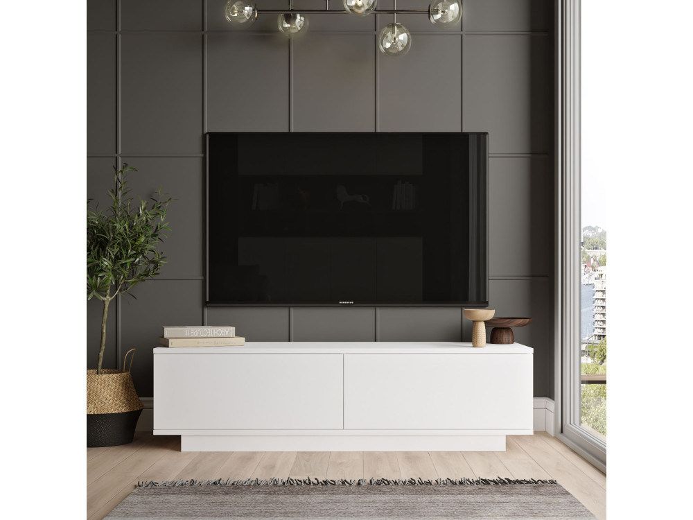 FN1" houten TV-standaard - 140 x 35 x 38 cm - Wit