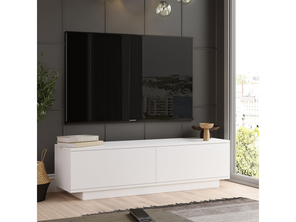 FN1" houten TV-standaard - 140 x 35 x 38 cm - Wit