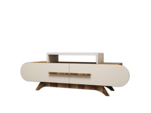 Houten TV-meubel "Rose" - 145 x 36 x 49 cm - Notencrème