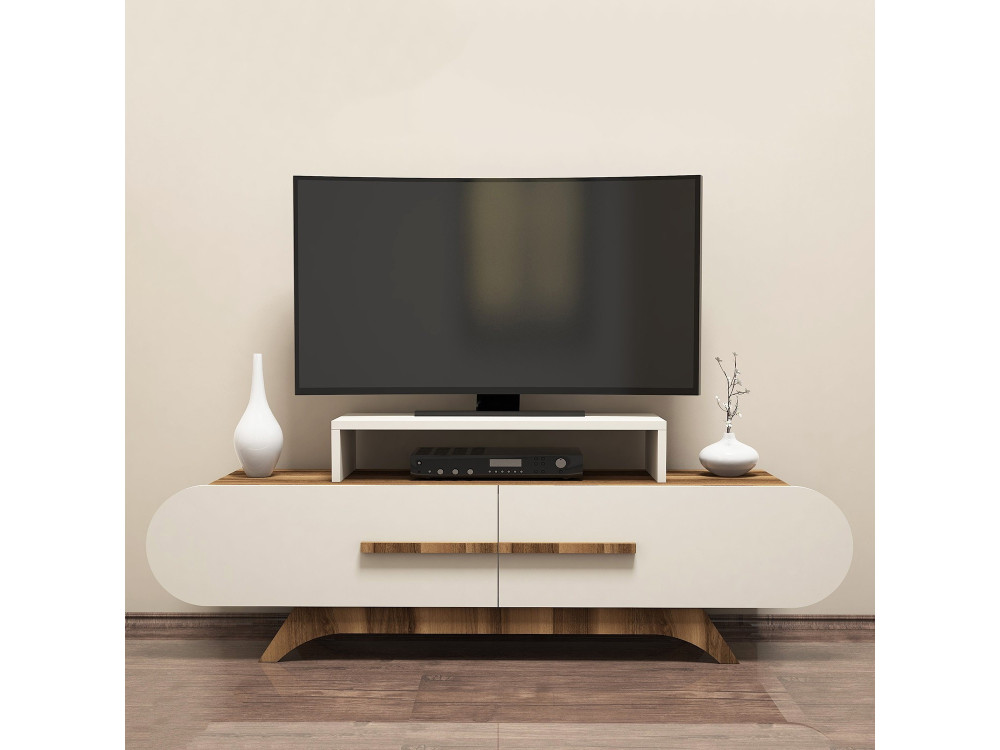 Houten TV-meubel "Rose" - 145 x 36 x 49 cm - Notencrème