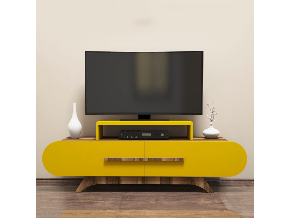 Houten TV-meubel "Rose" - 145 x 36 x 49 cm - NotelaarGeel