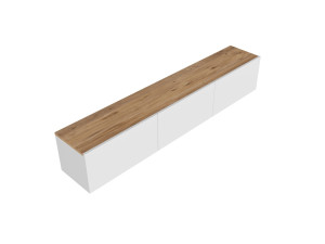 West" houten TV-meubel - 150 x 32 x 30 cm - Atlantisch wit grenen