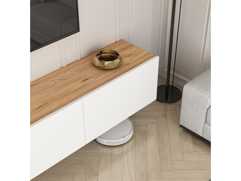 West" houten TV-meubel - 150 x 32 x 30 cm - Atlantisch wit grenen