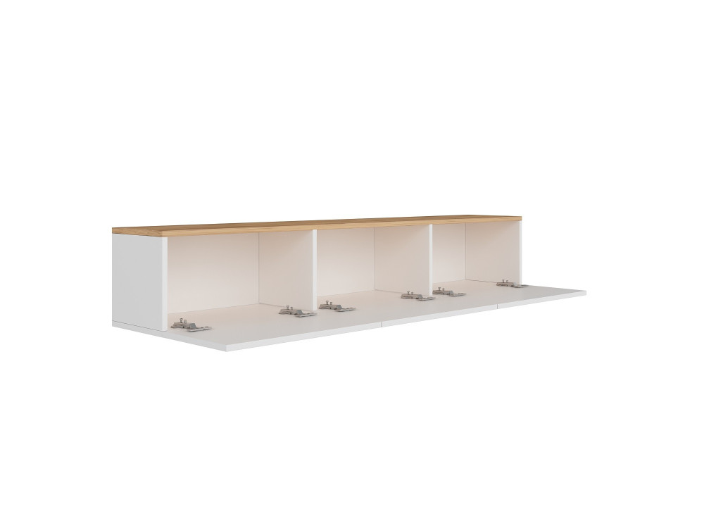 West" houten TV-meubel - 150 x 32 x 30 cm - Atlantisch wit grenen