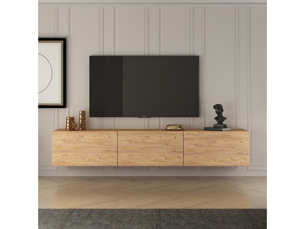 West" houten TV-meubel 150 x 32 x 30 cm - Atlantisch grenen