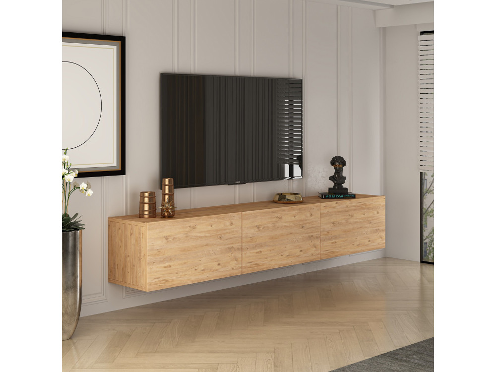 West" houten TV-meubel 150 x 32 x 30 cm - Atlantisch grenen
