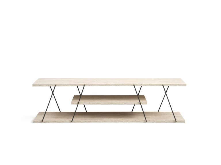 Houten TV-meubel "Canaz" - 120 x 30 x 33 cm - Beige