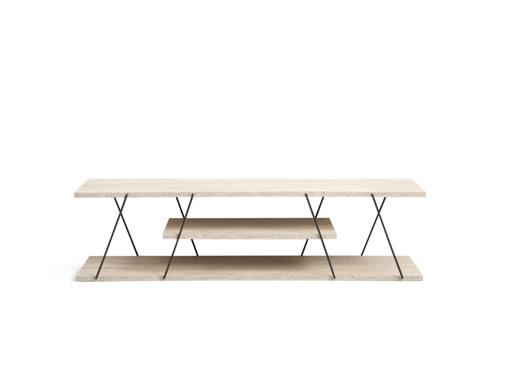 Houten TV-meubel "Canaz" - 120 x 30 x 33 cm - Beige