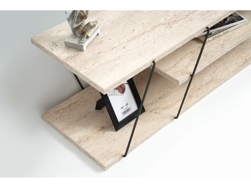 Houten TV-meubel "Canaz" - 120 x 30 x 33 cm - Beige