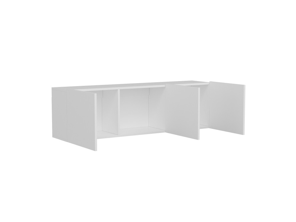 Wit" houten TV-meubel - 150 x 31 x 44 cm - Wit