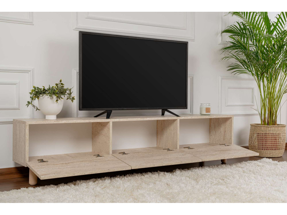 Houten TV-meubel "Alvin" - 180 x 31 x 42 cm - Beige