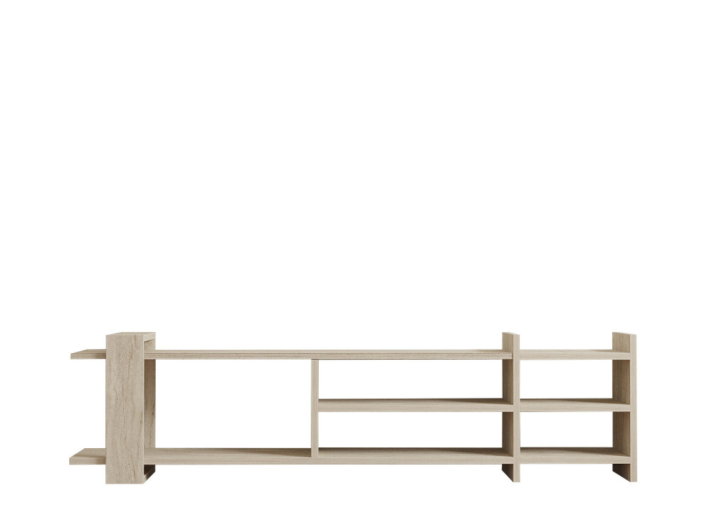 Houten TV-meubel "Zeyna" - 156 x 29 x 40 cm - Travertin