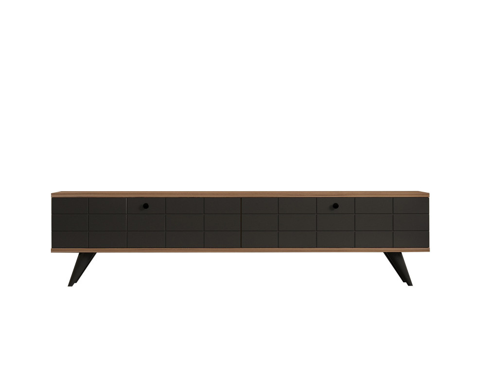 Houten TV-meubel "Alberi" - 160 x 25 x 35 cm - Antracietgrijs