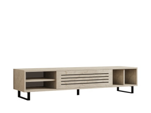 Houten TV-meubel "Safir" - 160 x 40 x 35 cm - Travertin