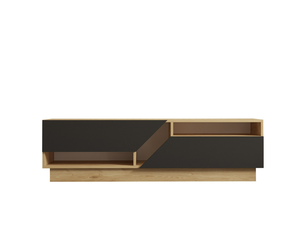 Houten TV-meubel "Yaprak" - 160 x 40 x 45 cm - Saphir, Antraciet