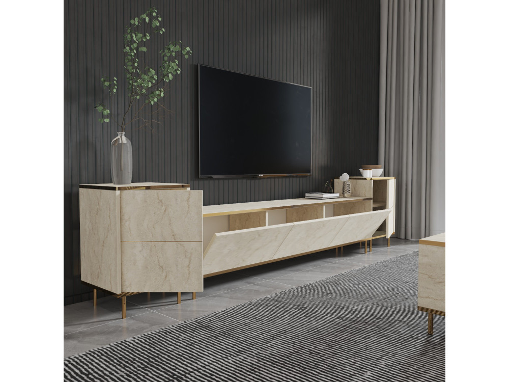 Houten TV-meubel "Imaj" - 260 x 35 x 60 cm - TravertinOr