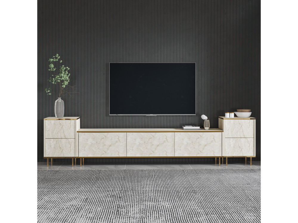 Houten TV-meubel "Imaj" - 260 x 35 x 60 cm - TravertinOr