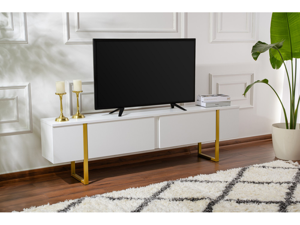 Houten TV-meubel "Serenity" - 180 x 29 x 50 cm - Wit