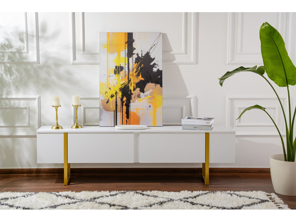 Houten TV-meubel "Serenity" - 180 x 29 x 50 cm - Wit