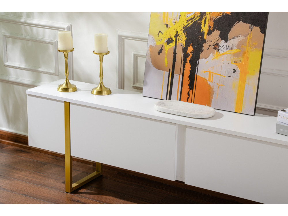 Houten TV-meubel "Serenity" - 180 x 29 x 50 cm - Wit