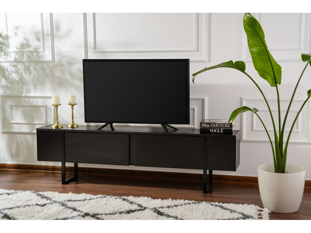 Houten TV-meubel "Serenity" - 180 x 29 x 50 cm - Zwart