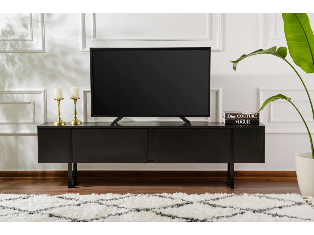 Houten TV-meubel "Serenity" - 180 x 29 x 50 cm - Zwart