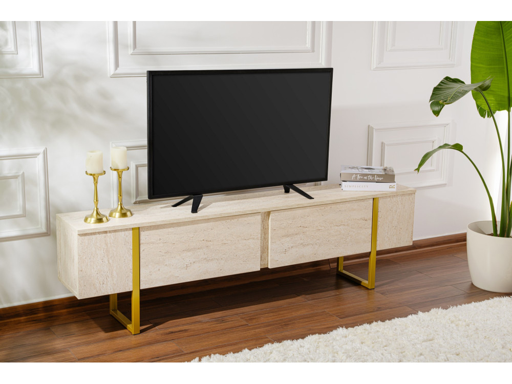 Houten TV-meubel "Serenity" 180 x 30 x 50 cm - Travertin