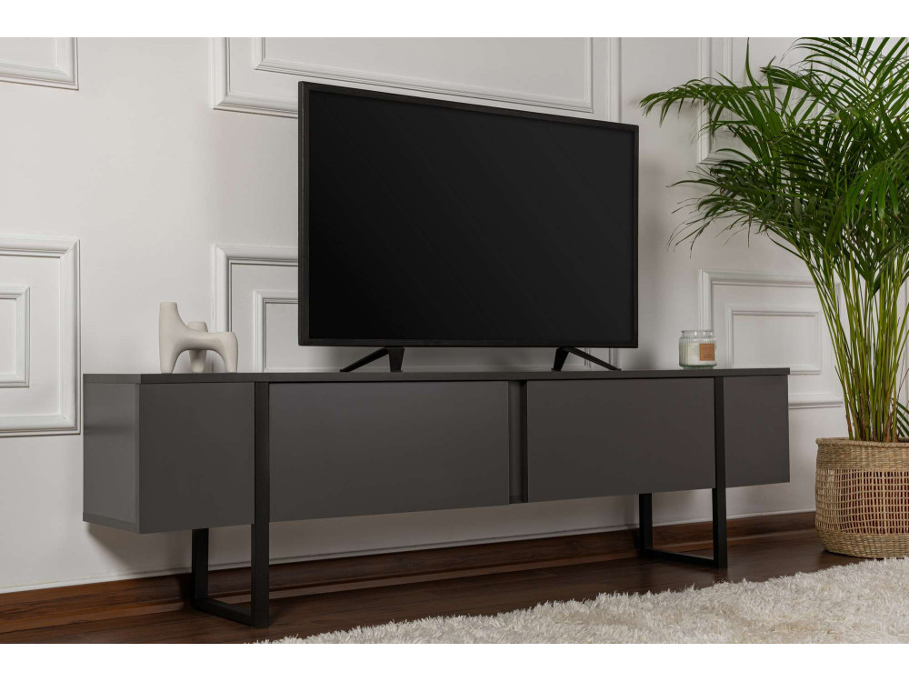 Houten TV-meubel "Serenity" 180 x 30 x 50 cm - Antraciet