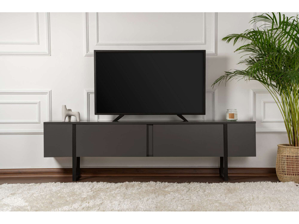 Houten TV-meubel "Serenity" 180 x 30 x 50 cm - Antraciet